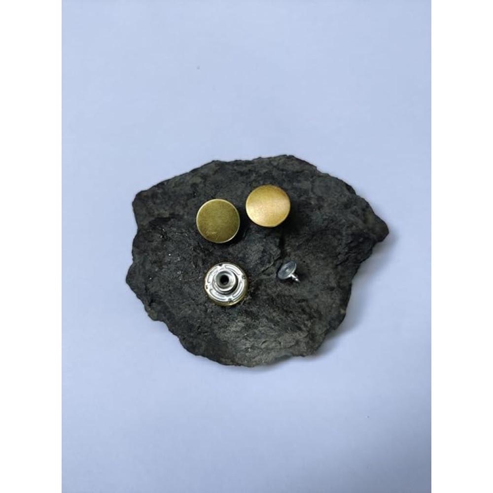 designerbox Plain & Simple Design for Jeans & Jackets Tack Snap Buttons Antique Brass Color No Sew (Pack of 10 Pcs)