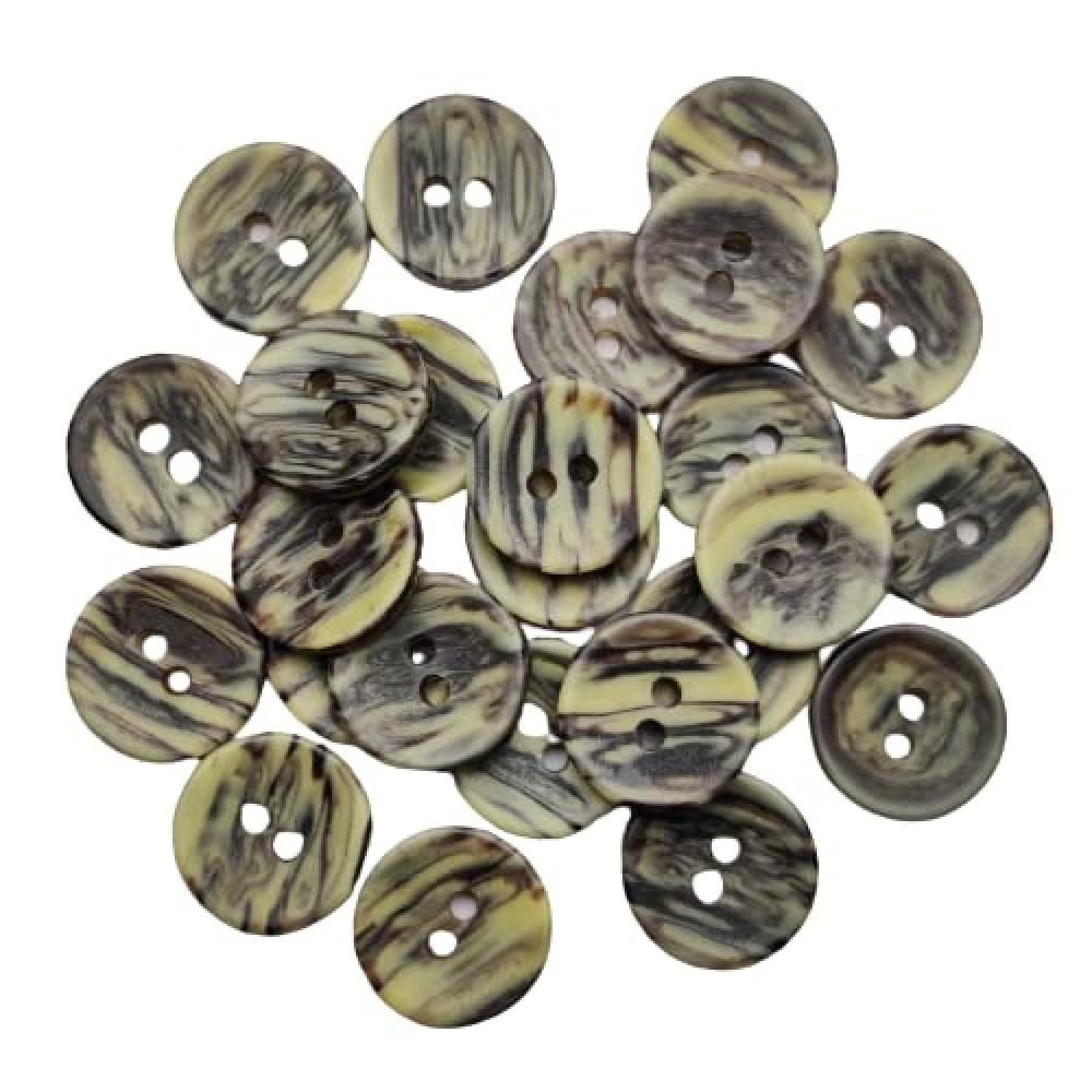 designerbox Plastic Unique Colour Buttons for Shirts Kurtas Kurtis Jeans Blouses Jackets etc ( Pack of 25 pcs ) ( Size : 1.5 cm )