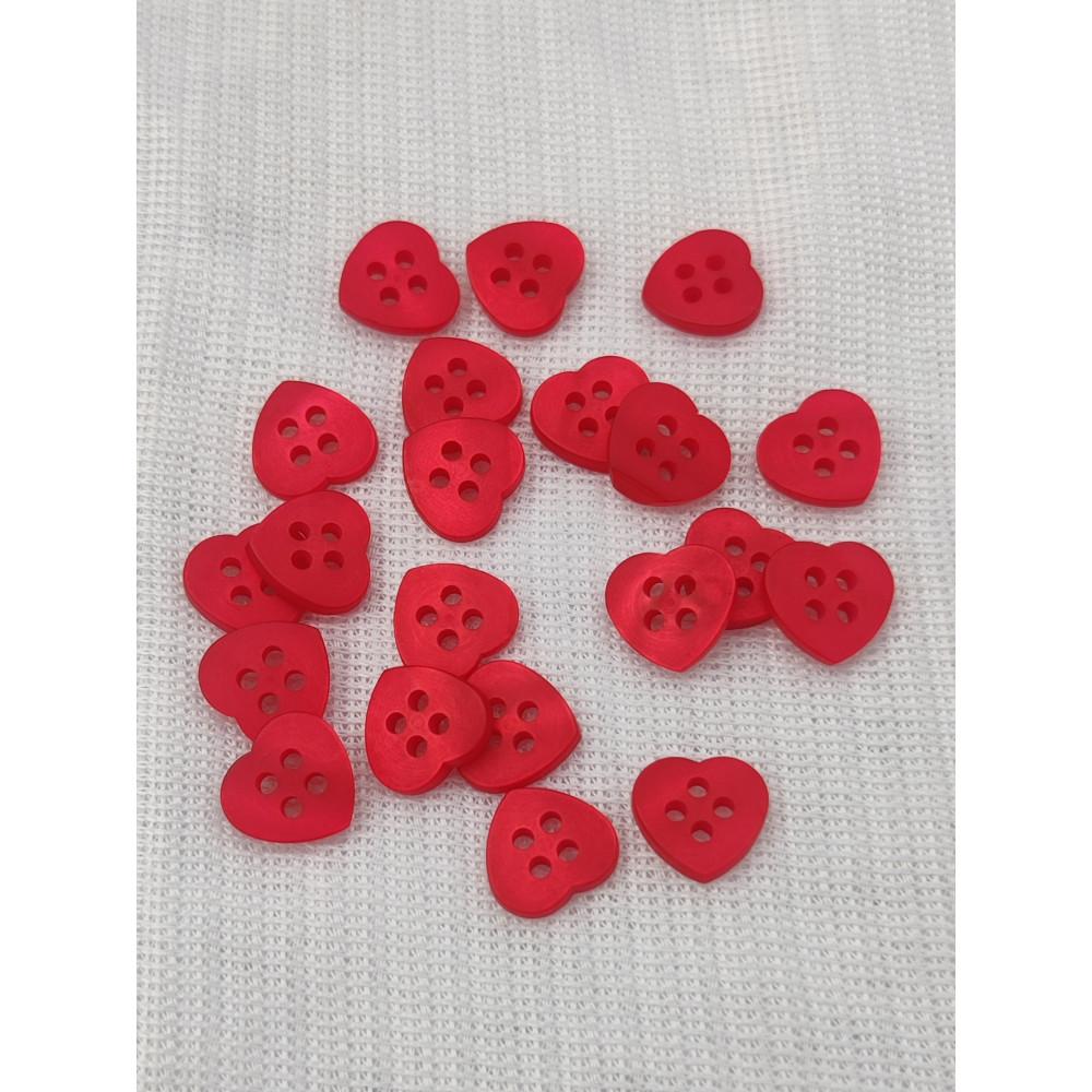 designerbox Resin Art in 3 colour heart shape Buttons Translucent Resin Button for Sewing Blouse Shirt DIY Scrapbooking 4 hols Pack of 25pcs