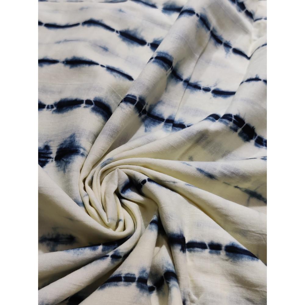 designerbox Tie-Dye Blue Cotton Cambric Fabric Rays Tie-Dye Printed Craft Fabric