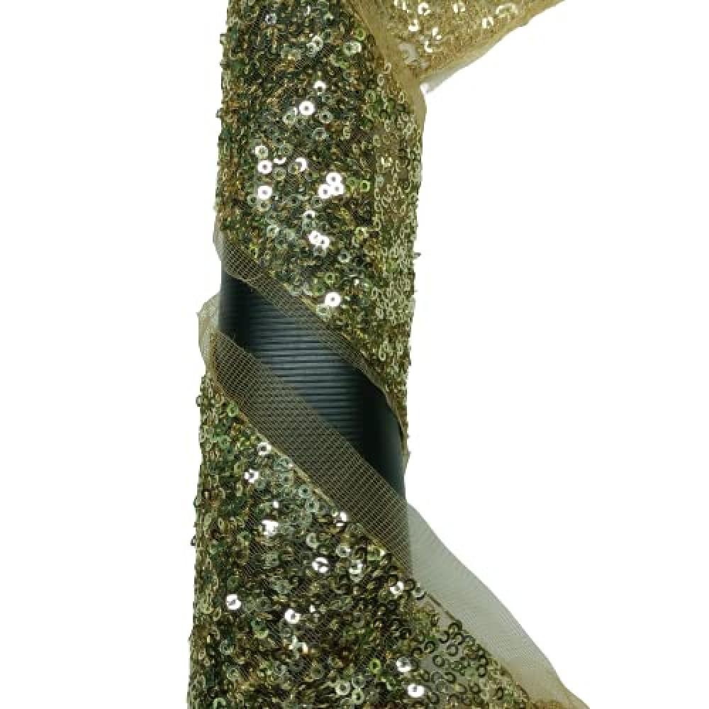 designerbox Tikki Lace Border for Dupatta Sparkle chunri lace for Bridal Saree Embellishment Lehenga Garara Blouse Craft Material (Pack of 9 Meter )Size : 3cm