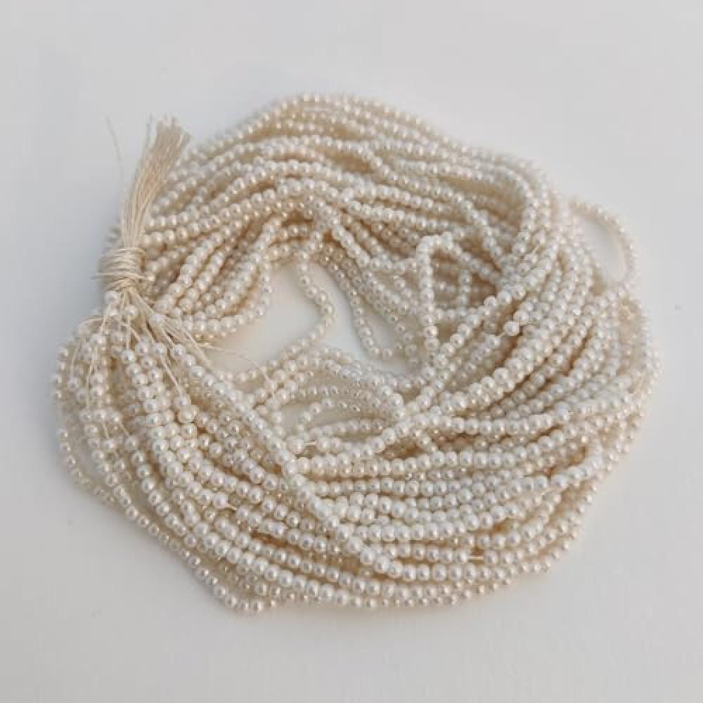 designerbox very small Raw pearl motis material use for Jewellery hand embroidery bangle lace jutti payal beads (size 2mm/0.2 cm)