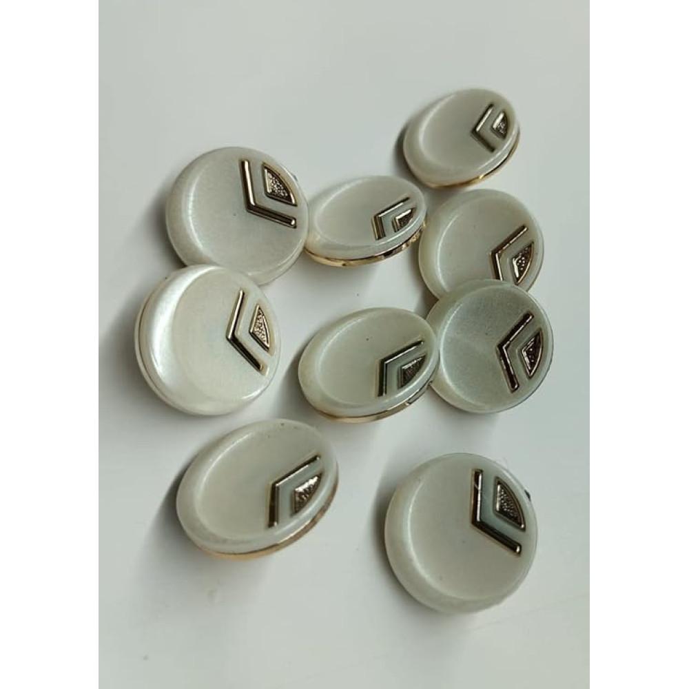 designerbox White Colour Plastic Acrylic Button use for Jackets Pants Shirts Blouses DIY Crafts and Project ( Pack of 25 pcs) Size : 2 cm