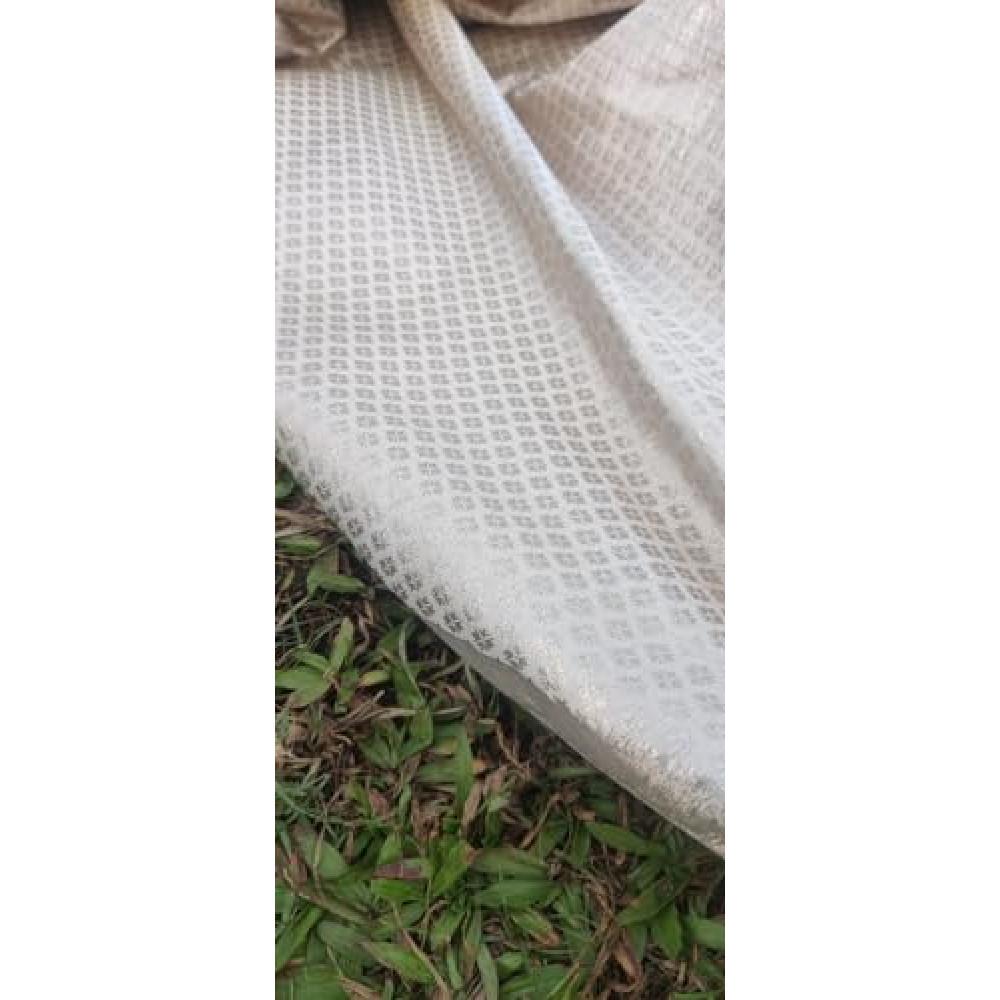 designerbox White Cotton Poplin Fabric Decor Fabric Printed Meter 56 Inch Wide