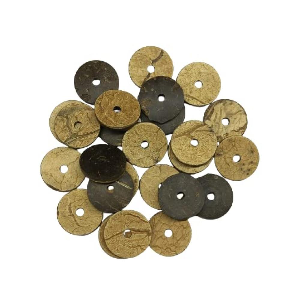 designerbox Wooden 1 Hole Buttons for Shirts Kurtas Kurtis Jackets Blouses Suits Dresses Decoration DIY Crafts ( Size : 1.5cm ) ( Pack of 25 Pcs )