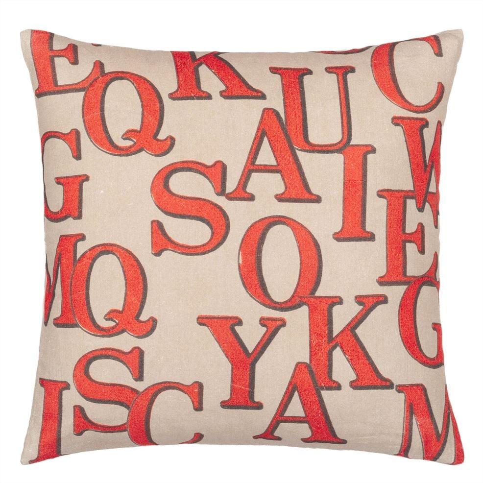 Designers Guild Alphabet Parchment Decorative Pillow