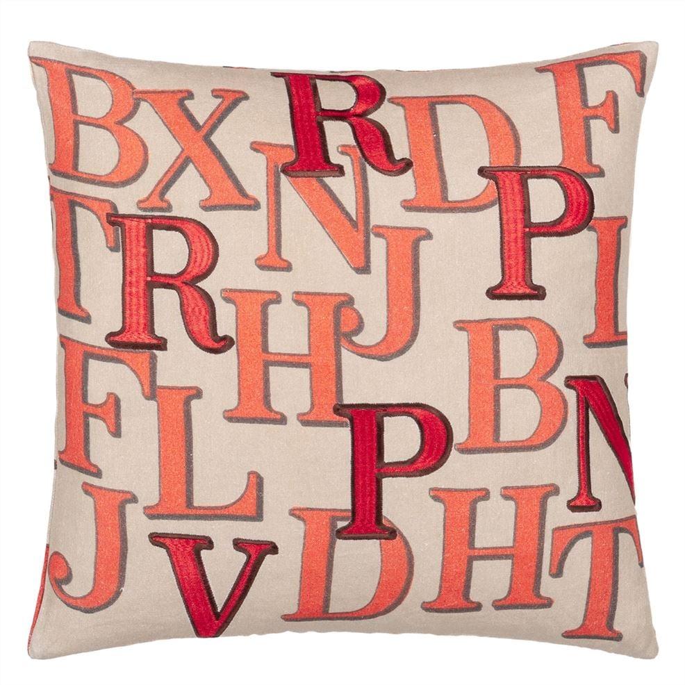 Designers Guild Alphabet Parchment Decorative Pillow