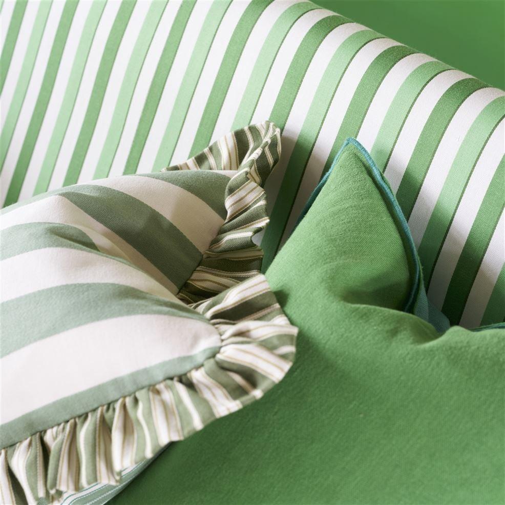 Designers Guild Berkeley Stripe Celadon Cotton Decorative Pillow