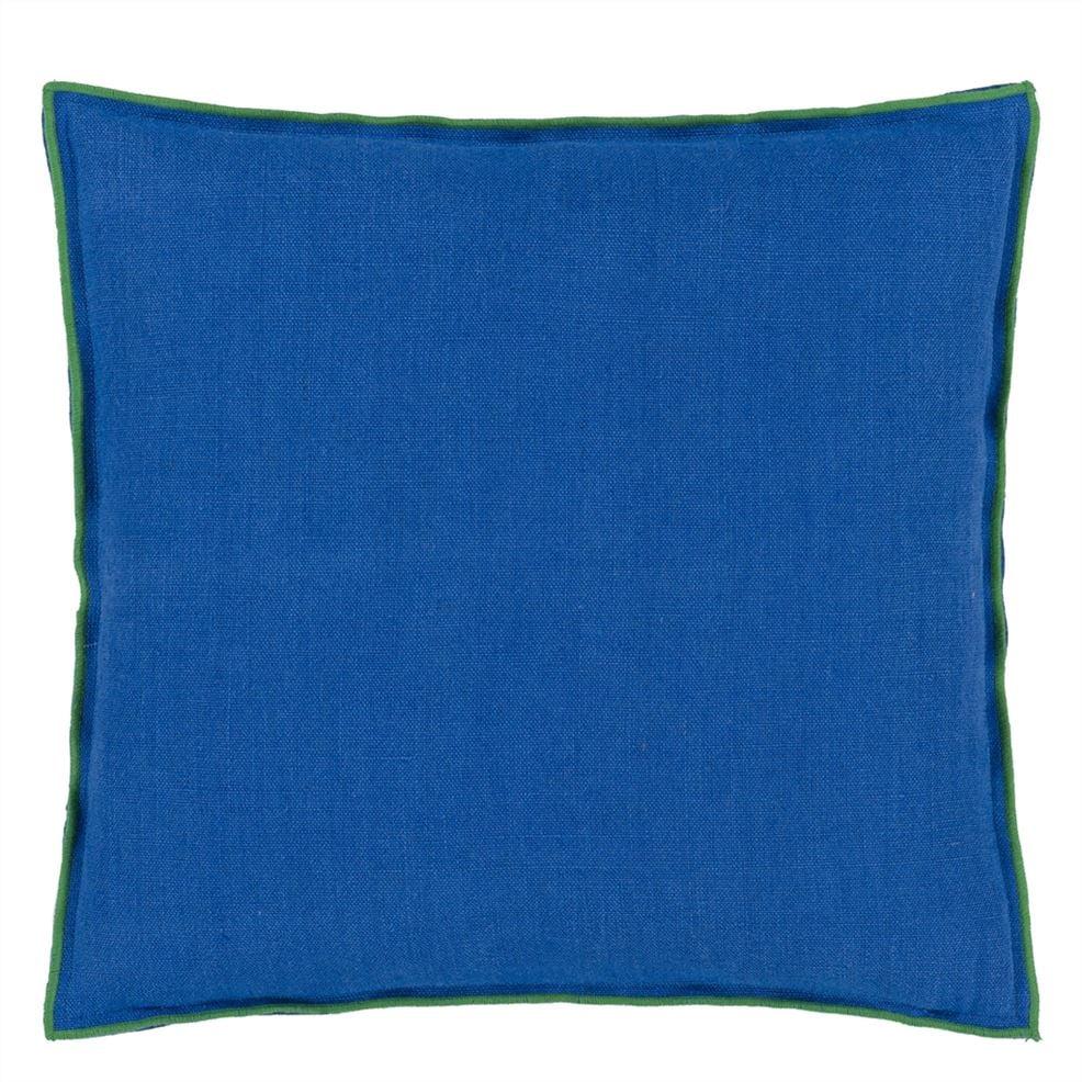 Designers Guild Brera Lino Lagoon & Emerald Linen Decorative Pillow