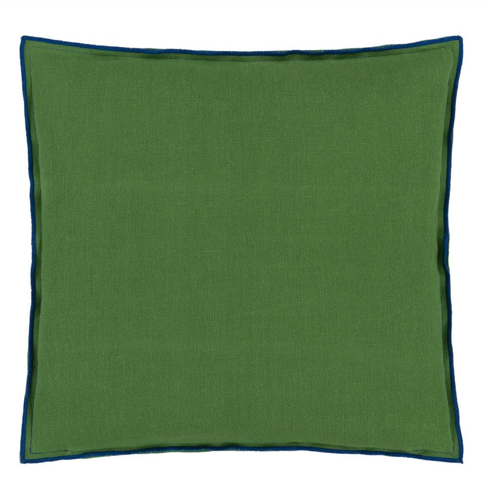Designers Guild Brera Lino Lagoon & Emerald Linen Decorative Pillow