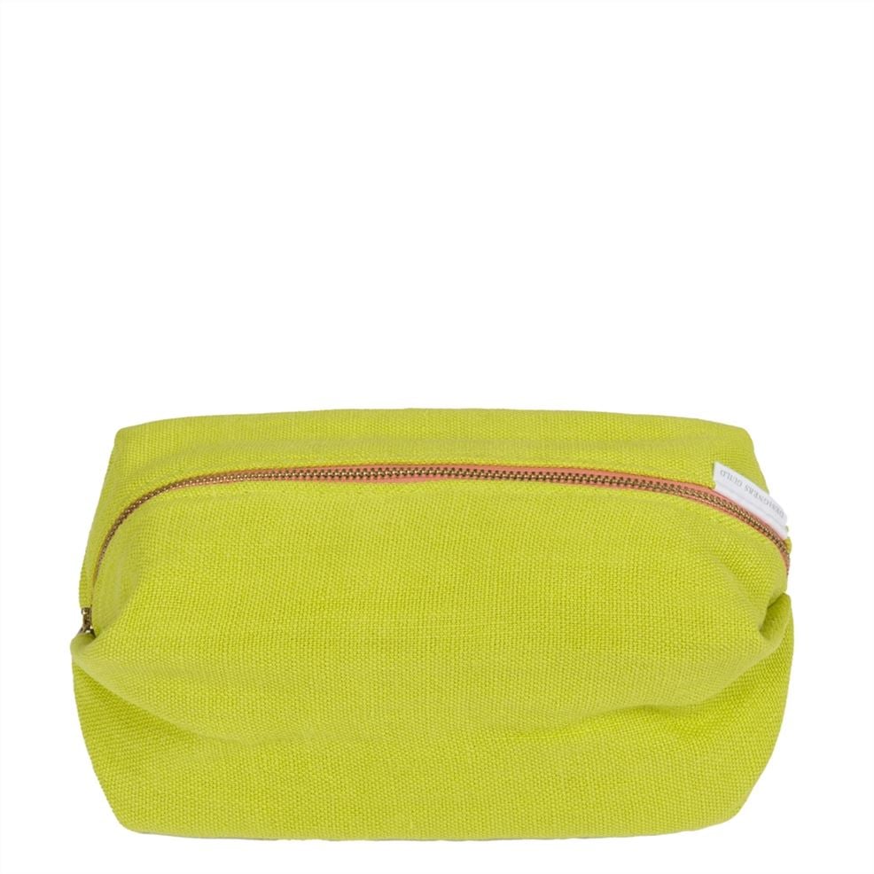 designers guild Brera Lino Lime Medium Toiletry Bag