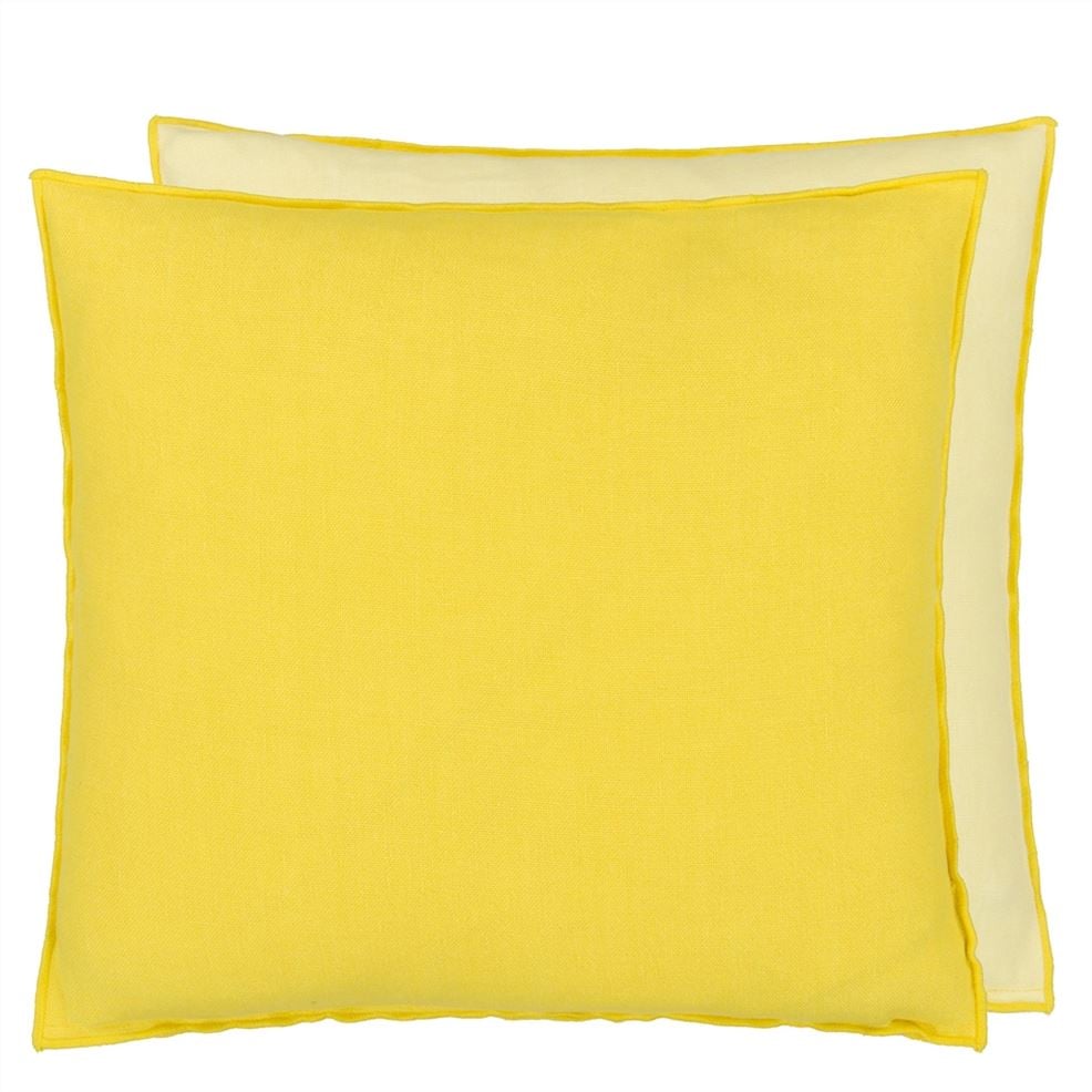 designers guild Brera Lino Mimosa & Primrose Linen Decorative Pillow