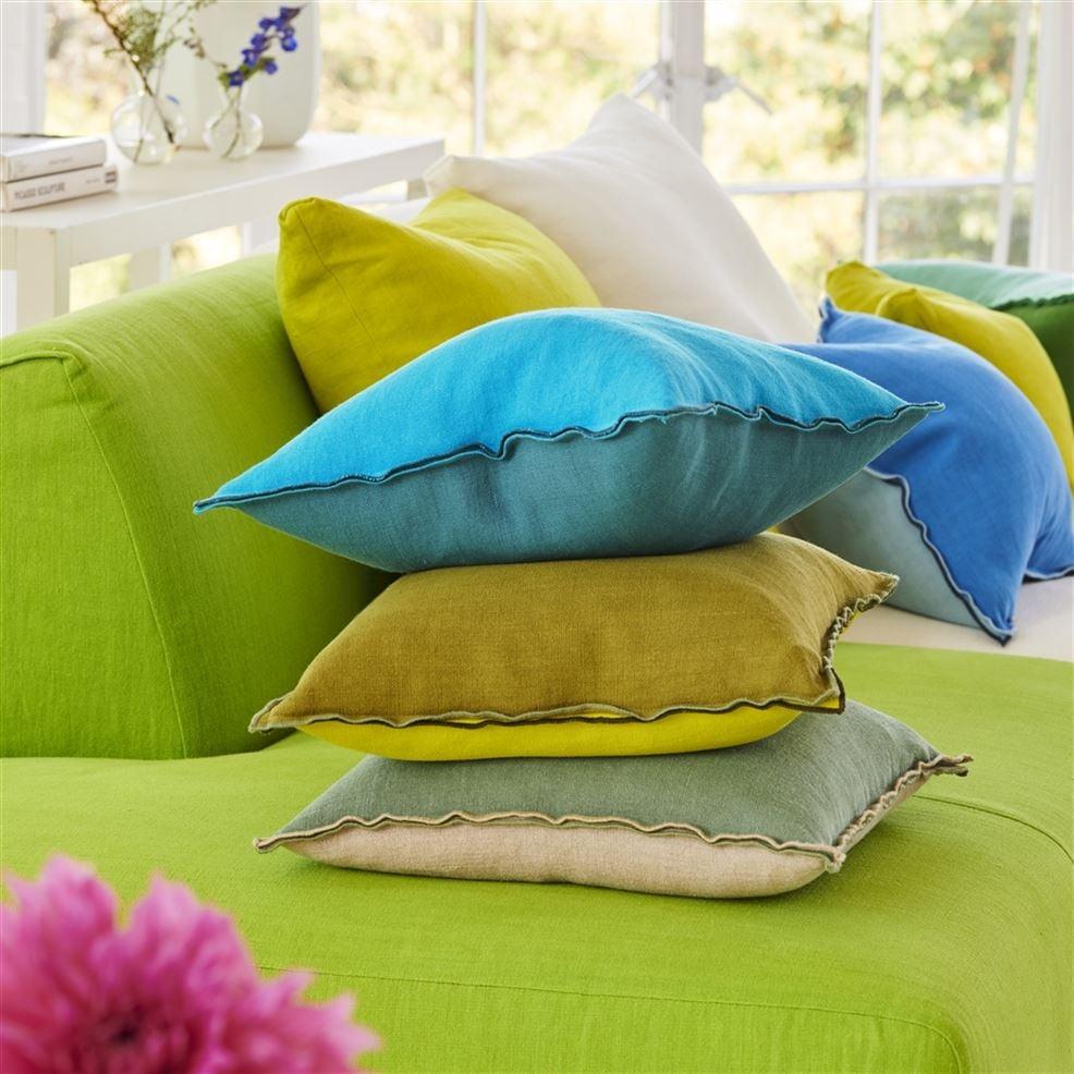 Designers Guild Brera Lino Thyme & Pebble Decorative Pillow