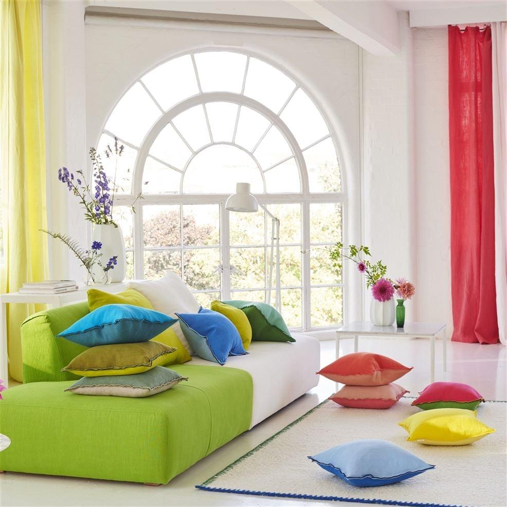 Designers Guild Brera Lino Thyme & Pebble Decorative Pillow