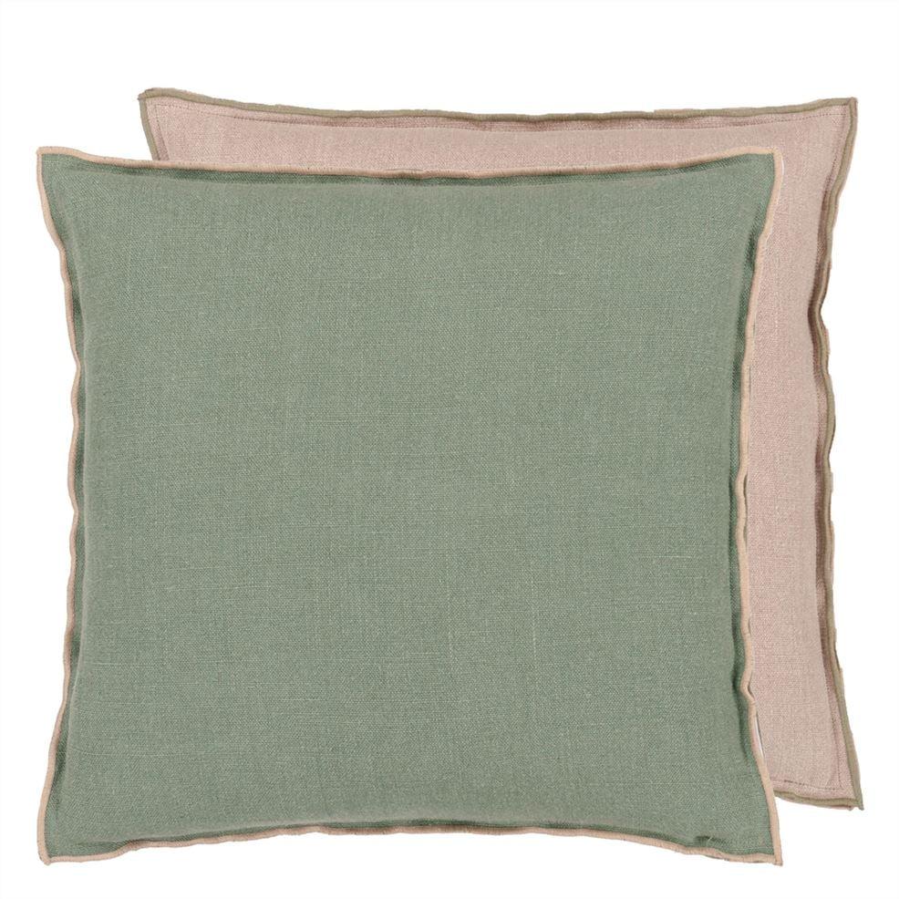 designers guild Brera Lino Thyme & Pebble Decorative Pillow