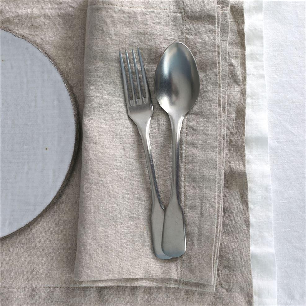 Designers Guild Brick Lane Silver Serving Spoon & Fork