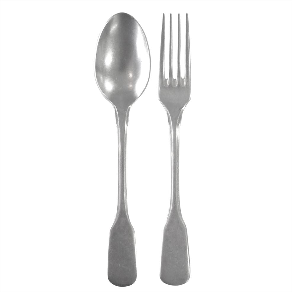 designers guild Brick Lane Silver Serving Spoon & Fork