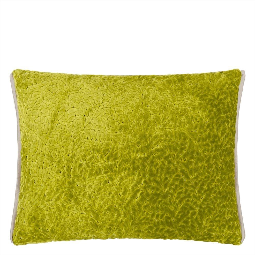 Designers Guild Cartouche Moss Velvet Decorative Pillow