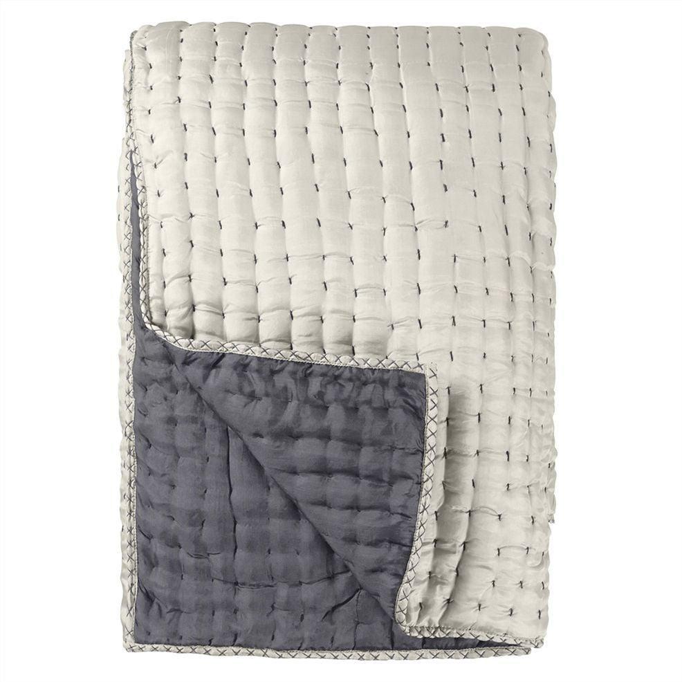designers guild Chenevard Silver & Slate Quilts & Shams