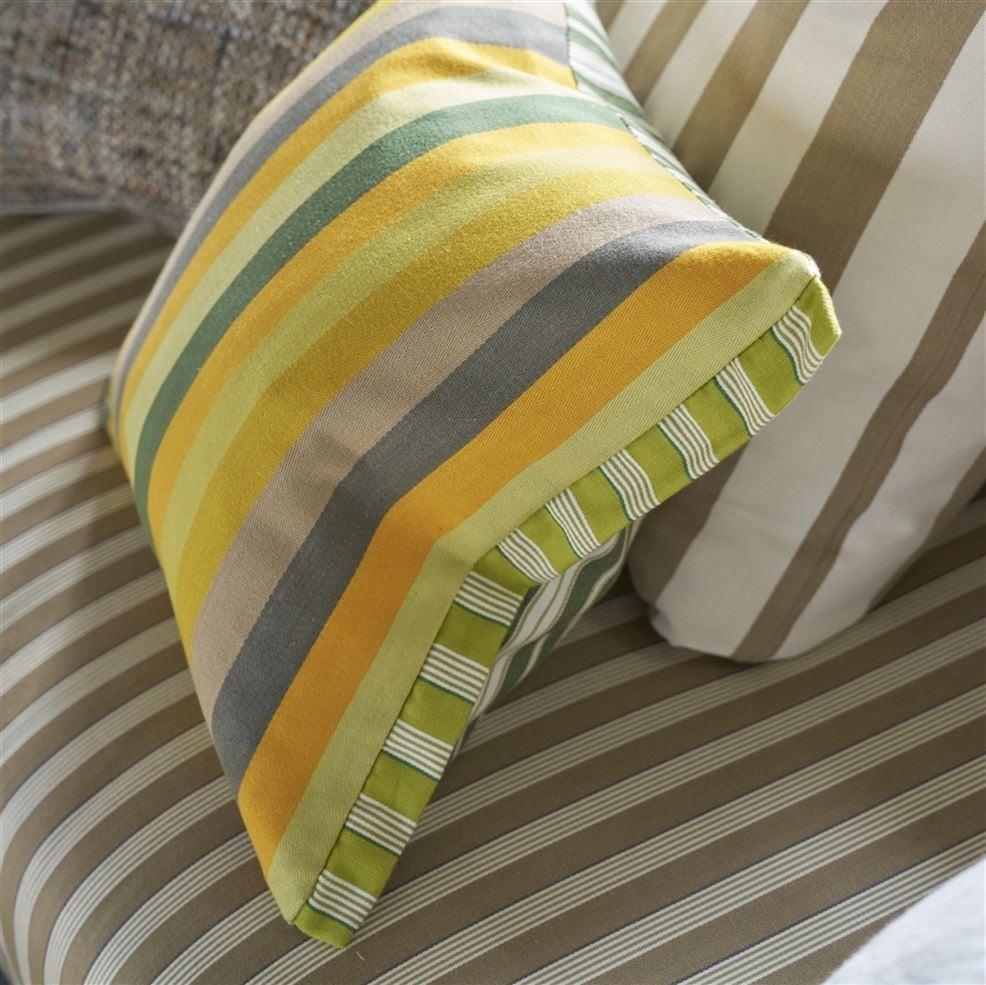 Designers Guild Cork Street Stripe Natural Cotton Decorative Pillow