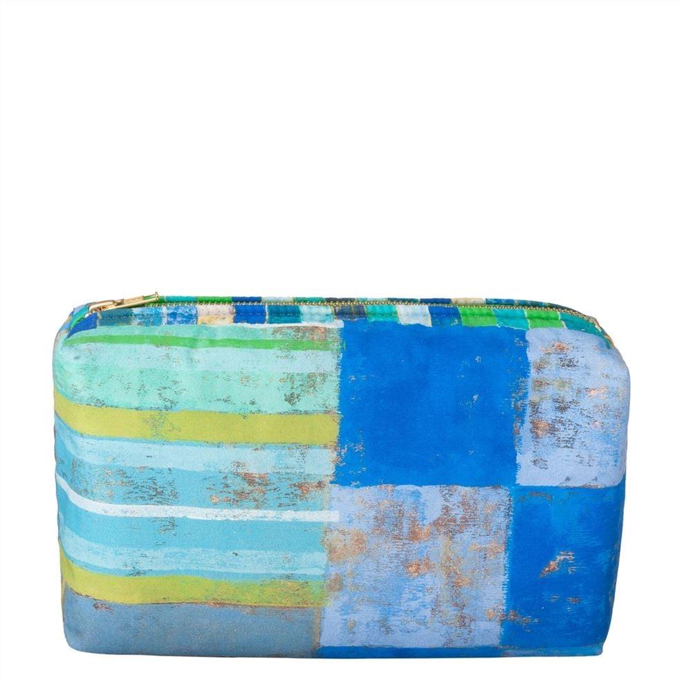 designers guild Achara Azure Medium Toiletry Bag