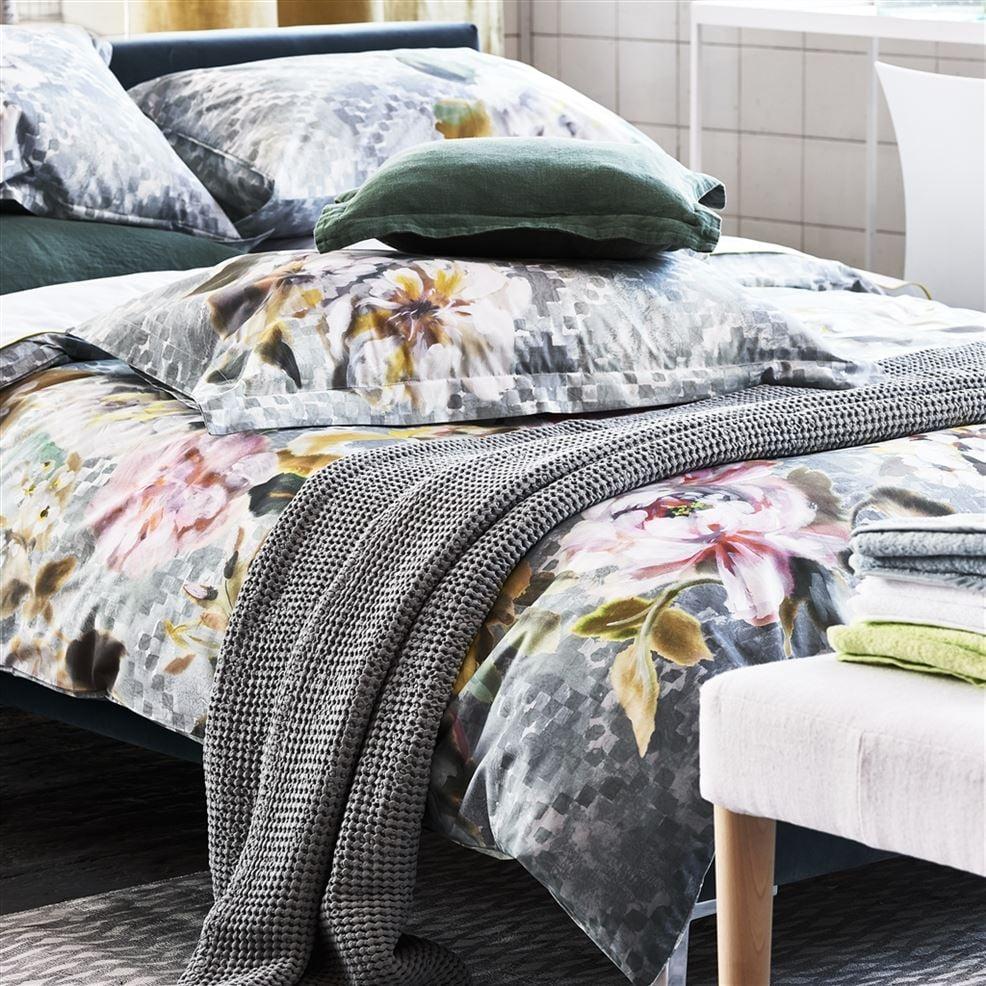 Designers Guild Alba Pale Grey Cotton Throw