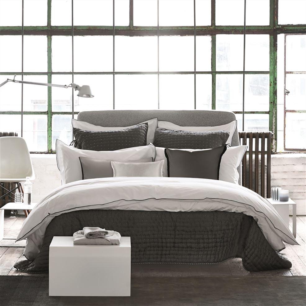 Designers Guild Astor Charcoal And Dove Bedding