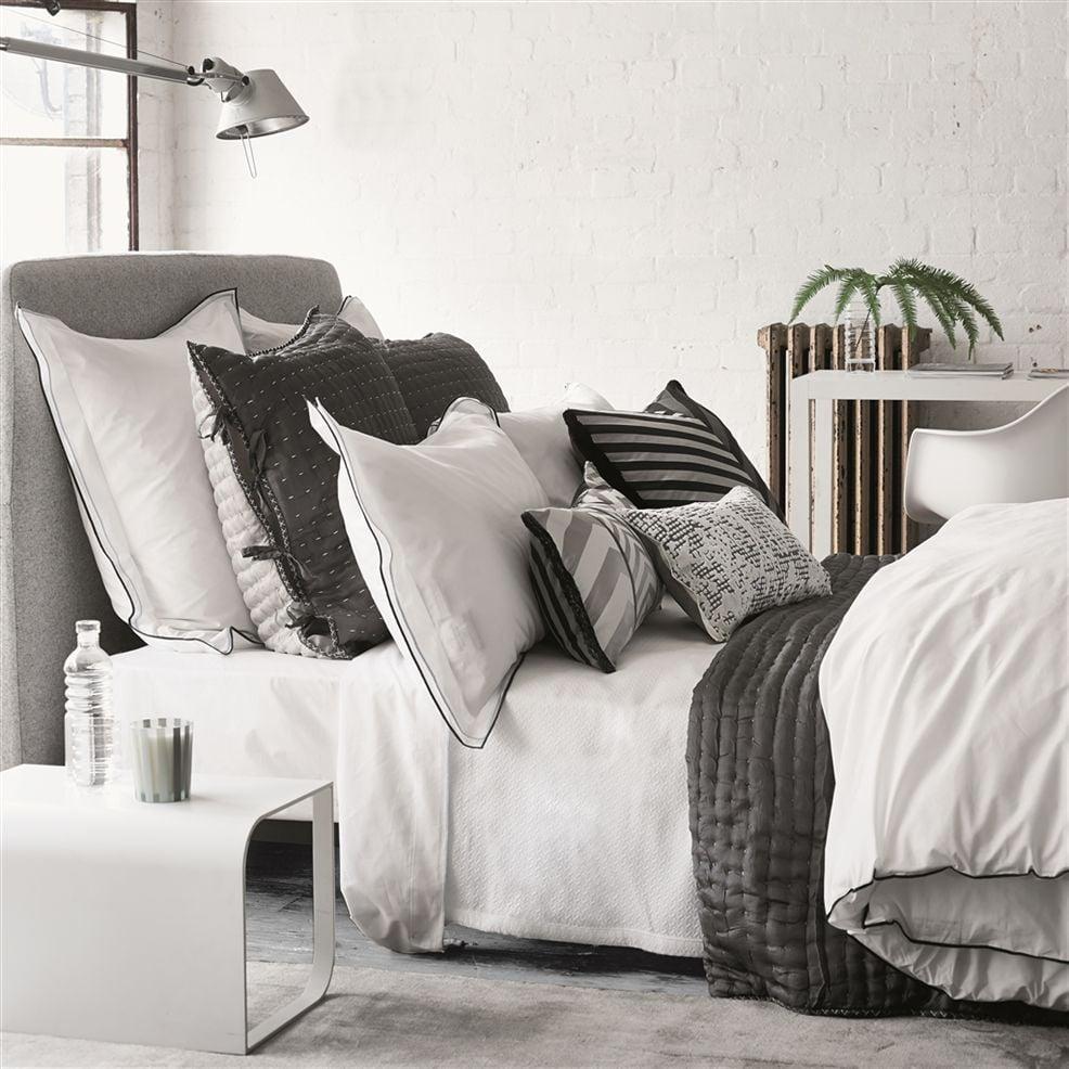 Designers Guild Astor Charcoal And Dove Bedding