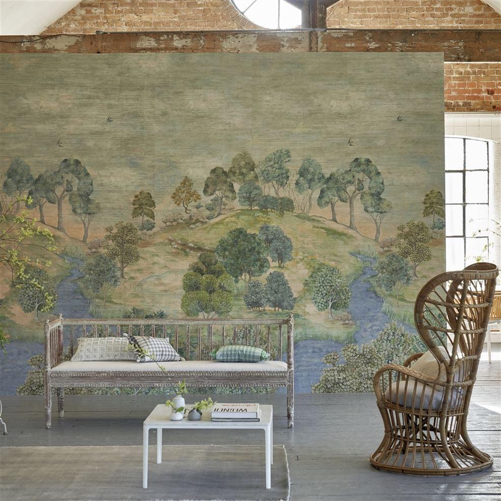 Designers Guild Bandipur Grasscloth Sky