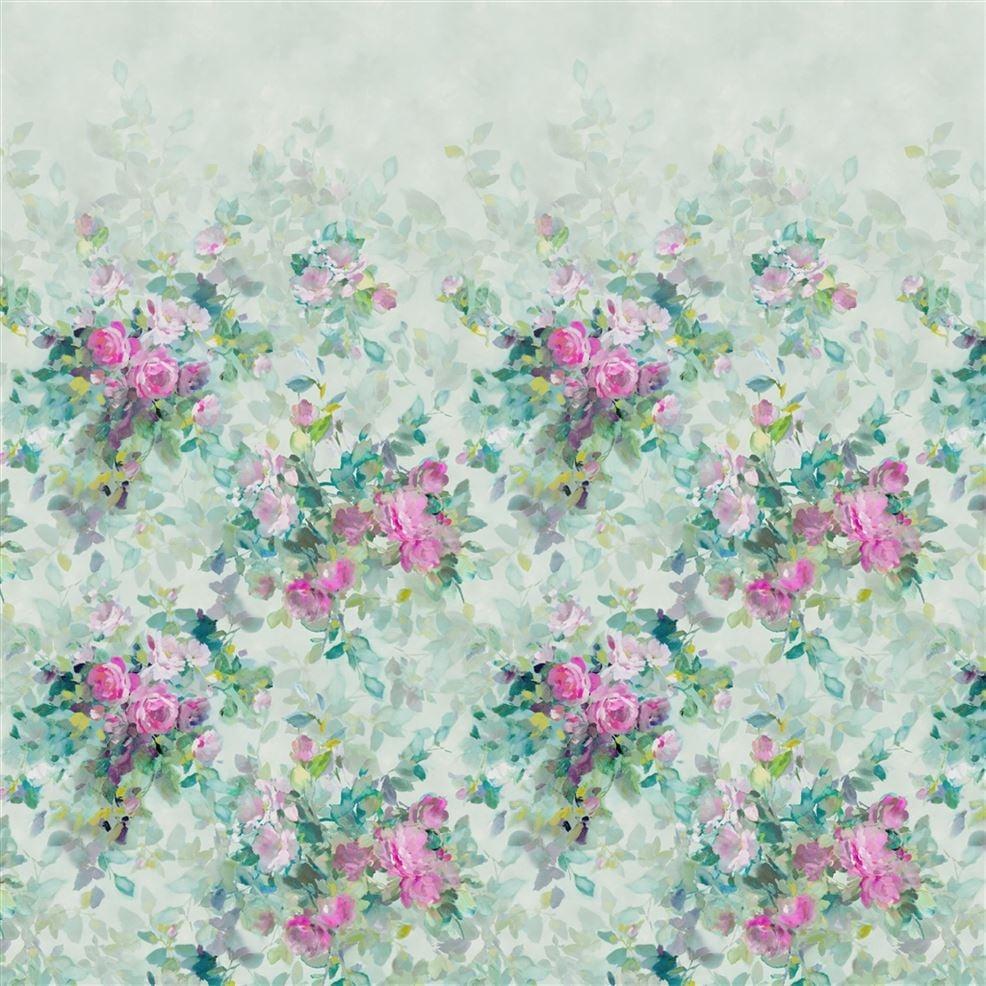 designers guild Bouquet De Roses Celadon