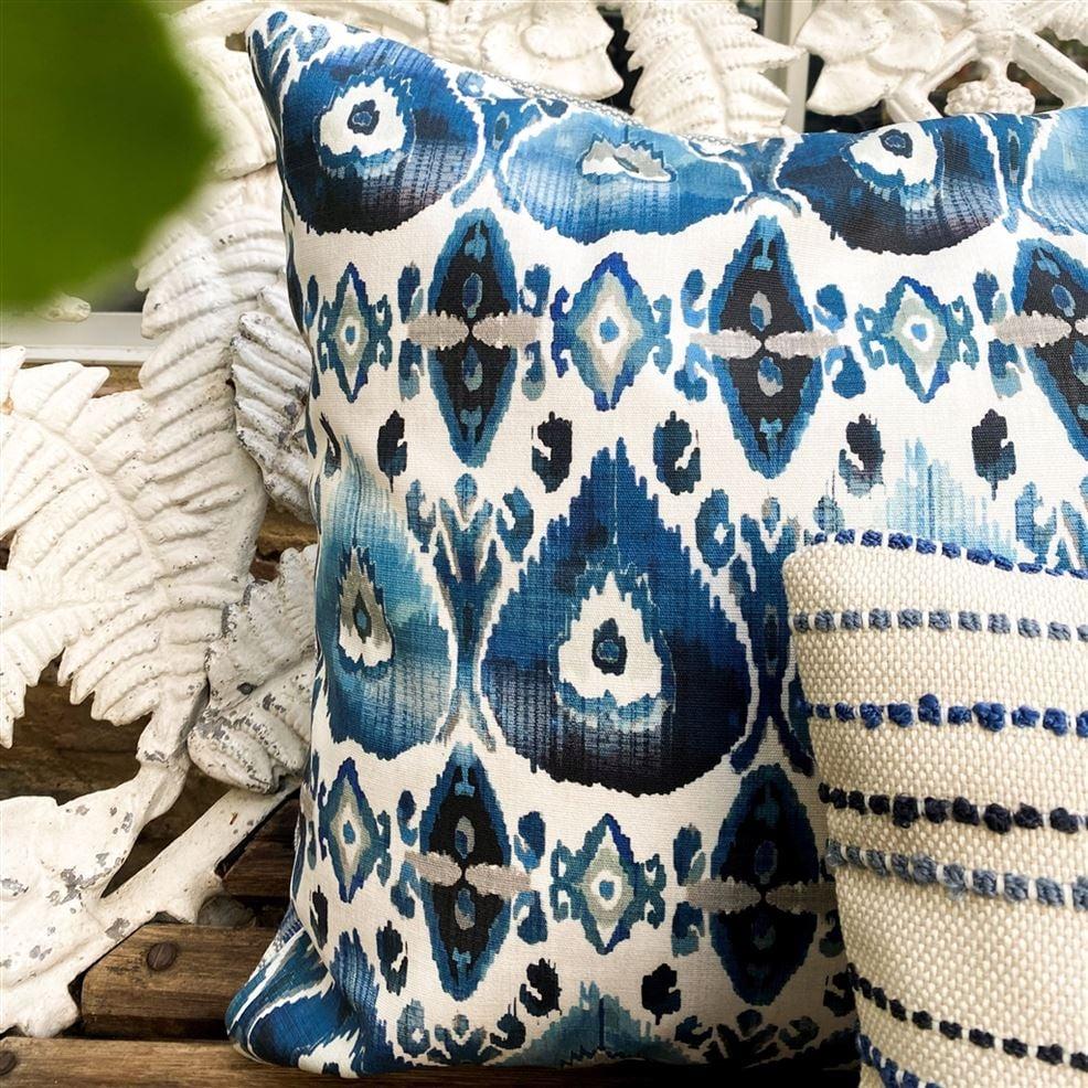Designers Guild Cuzcita Indigo Outdoor Cushion
