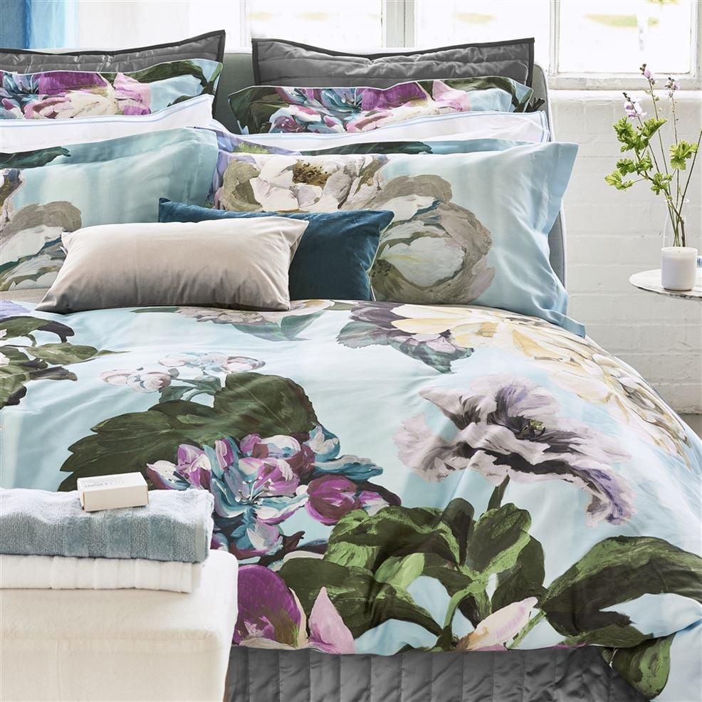 designers guild Delft Flower Sky Bed Linen