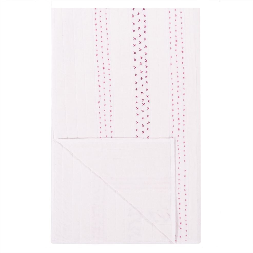 designers guild Fuchsia Stitched Quilt