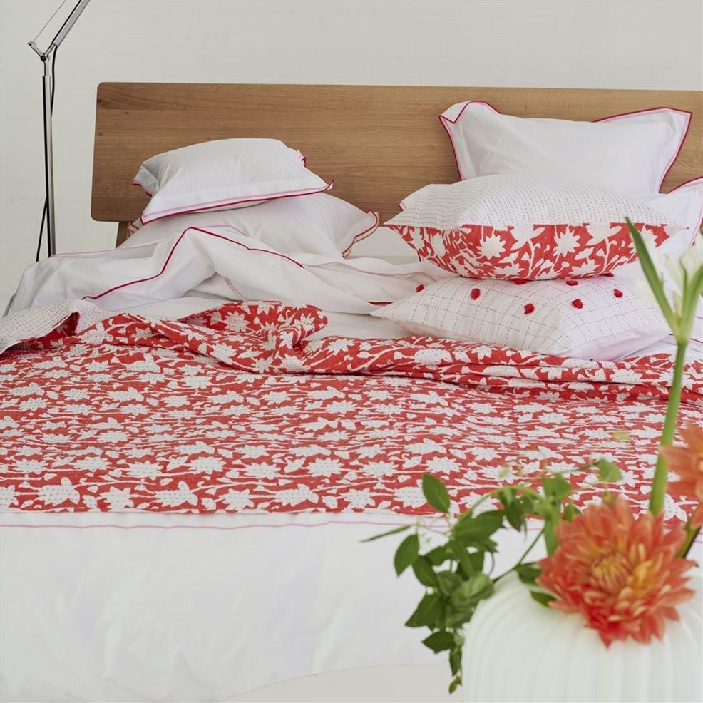 Designers Guild Geranium Block Printed Quilt