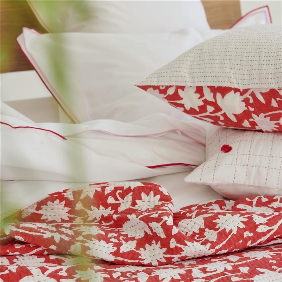Designers Guild Geranium Block Printed Quilt