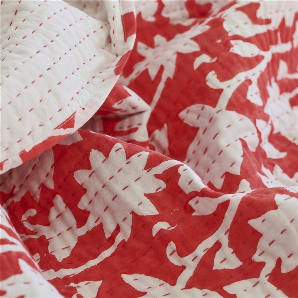 Designers Guild Geranium Block Printed Quilt