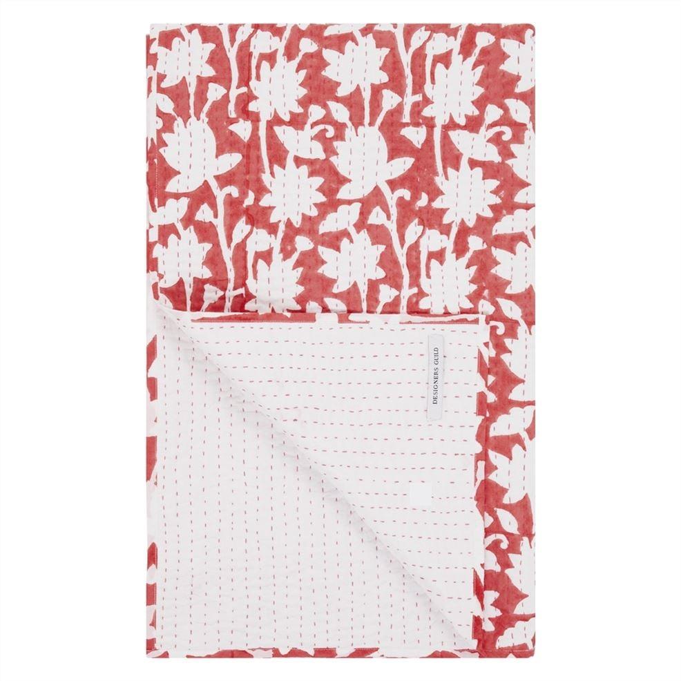 designers guild Geranium Block Printed Quilt