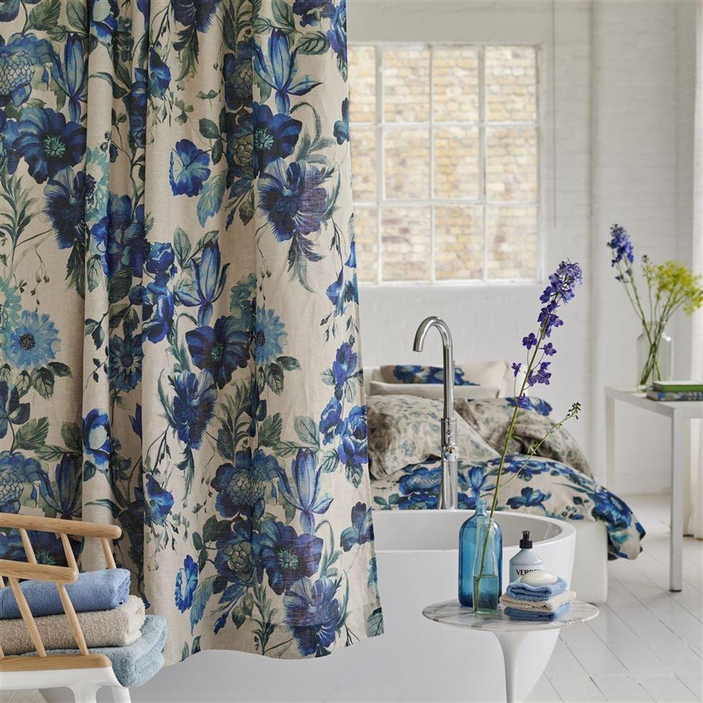 Designers Guild Hirigana Indigo Shower Curtain