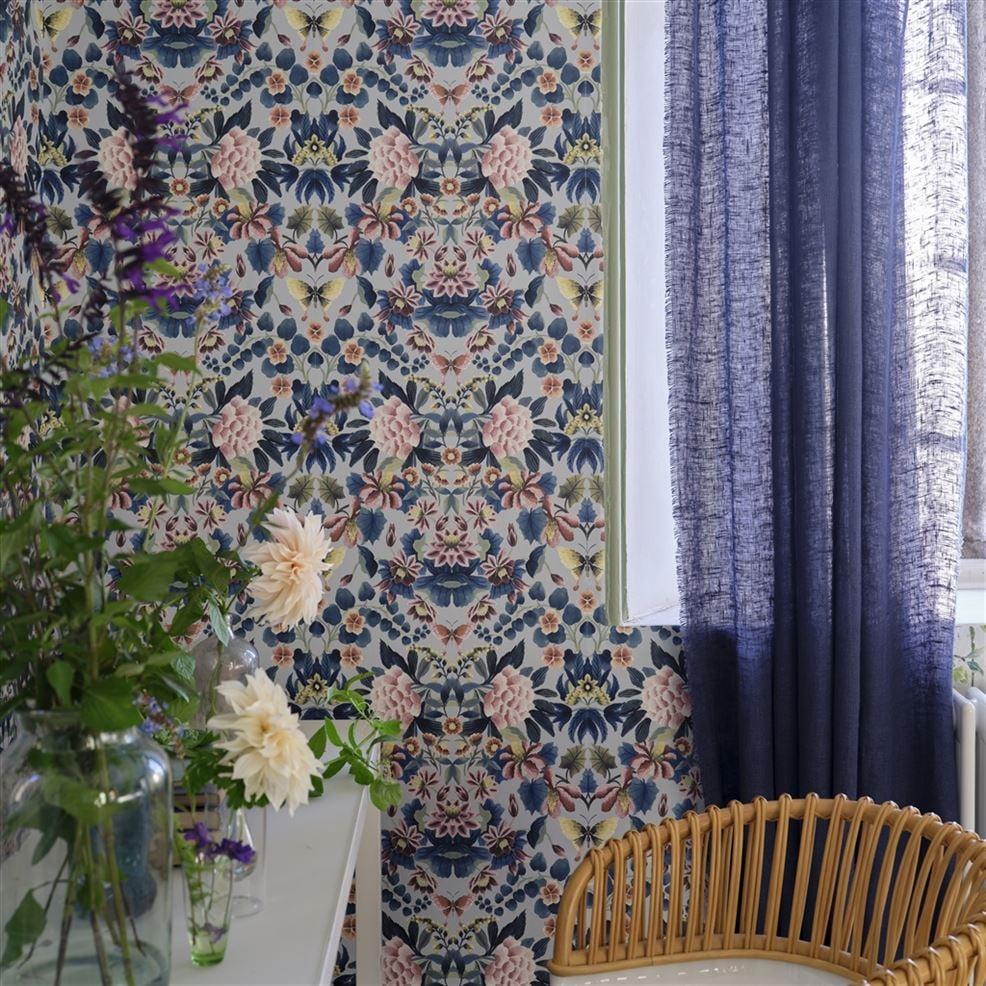 Designers Guild Ikebana Damask Slate Blue