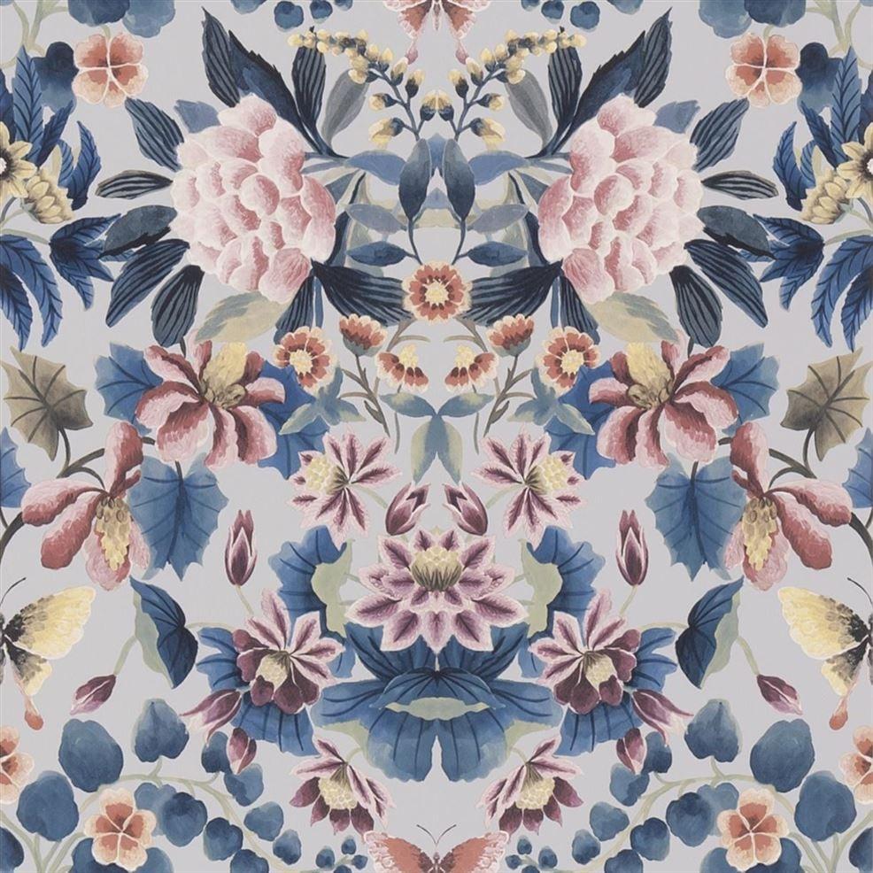 designers guild Ikebana Damask Slate Blue