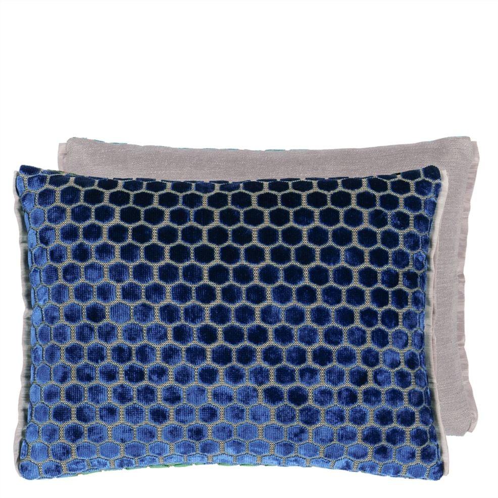 designers guild Jabot Cobalt Decorative Pillow