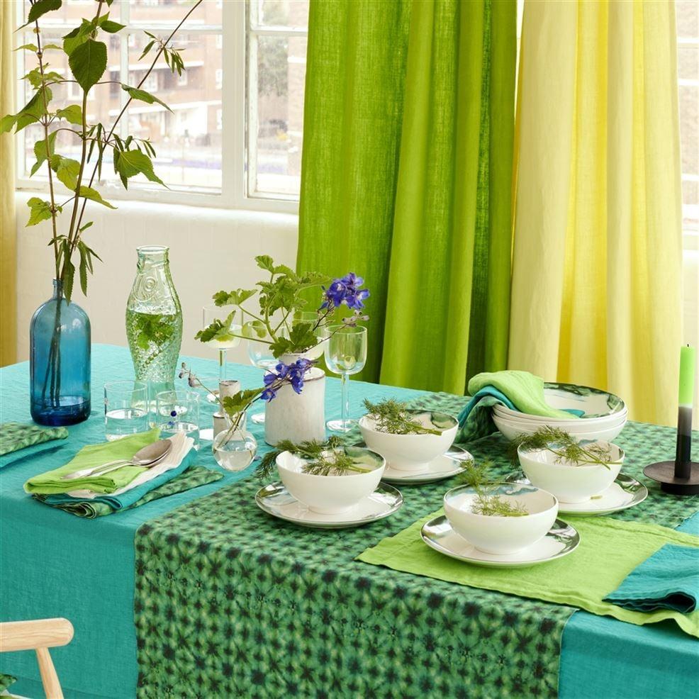 Designers Guild Lario Turquoise Table Linen
