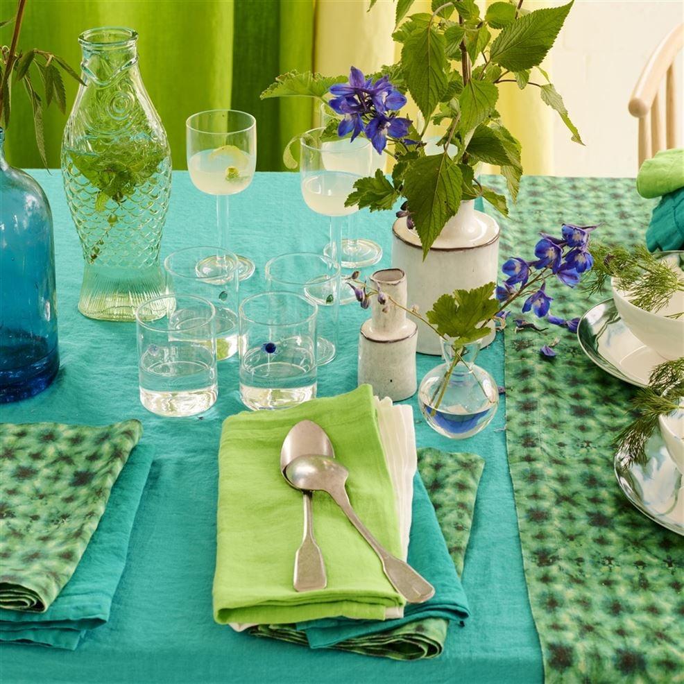 Designers Guild Lario Turquoise Table Linen