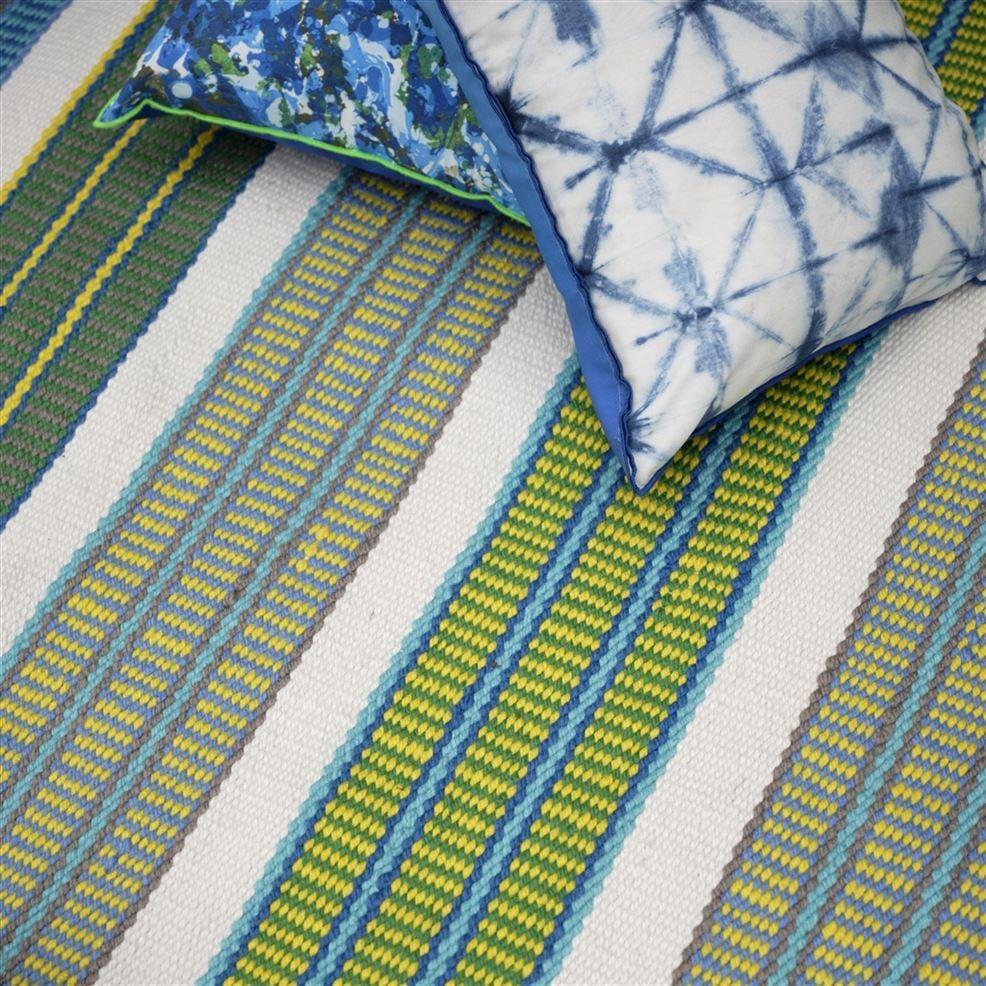 Designers Guild Mahakam Cobalt Outdoor Runner Rug