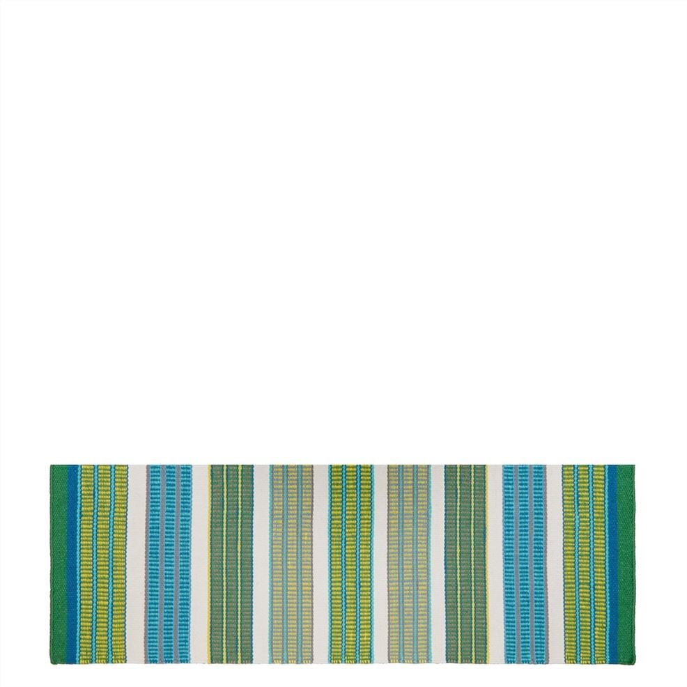 designers guild Mahakam Cobalt Outdoor Runner Rug