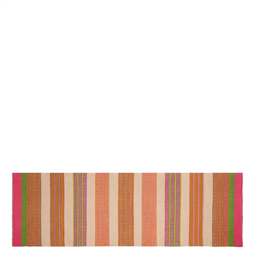 designers guild Mahakam Coral Outdoor Runner Rug