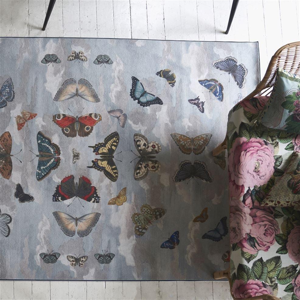 Designers Guild Mirrored Butterflies Sky Rug