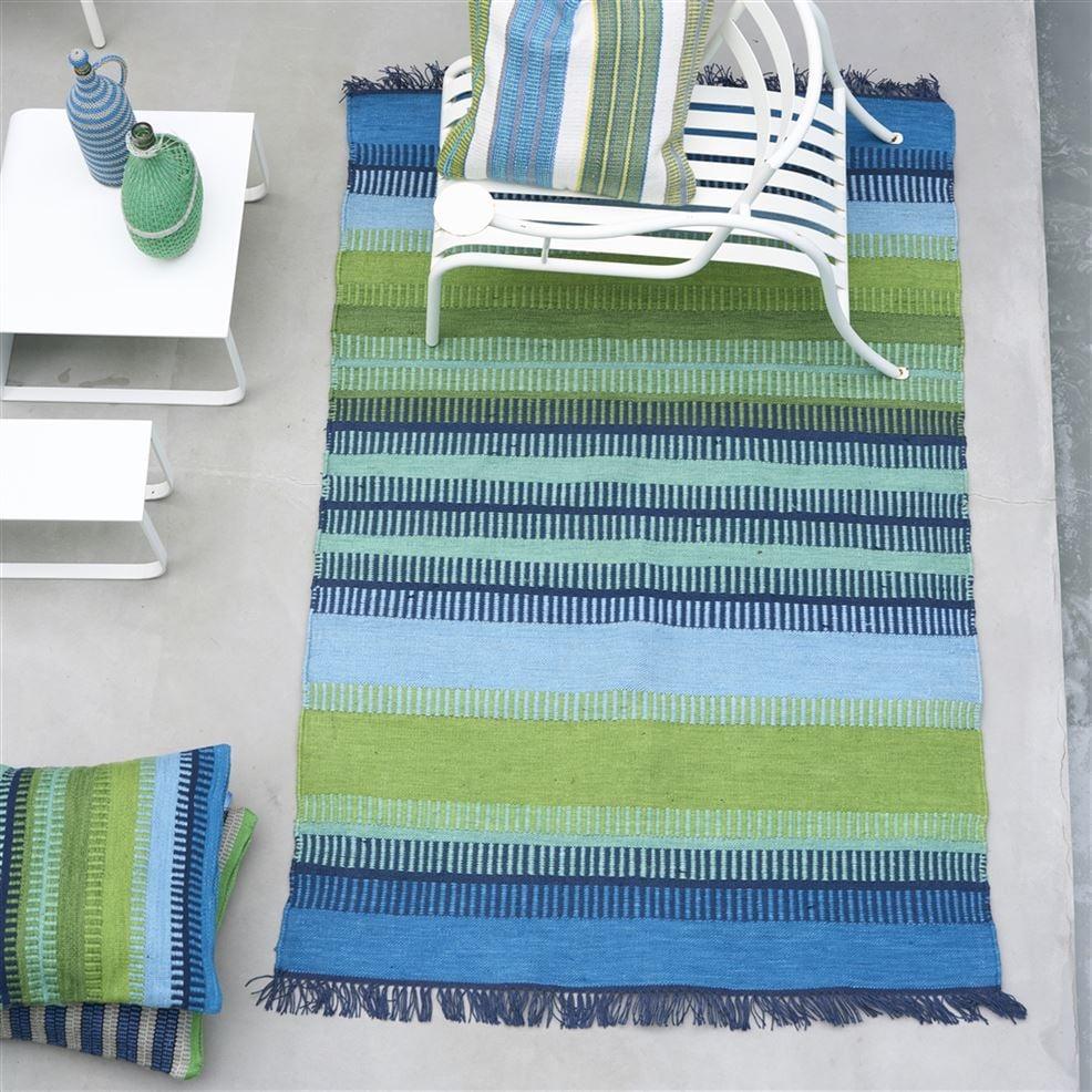 Designers Guild Muturi Cobalt Outdoor Rug
