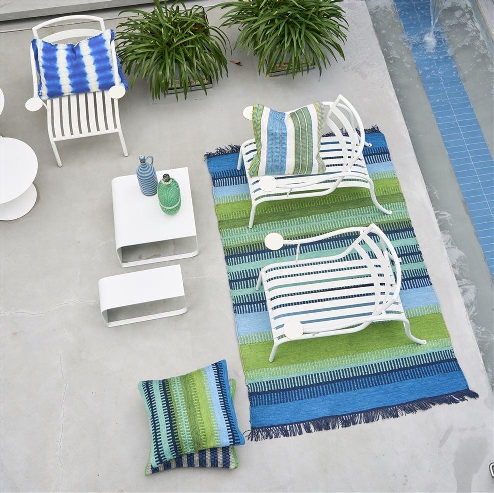 Designers Guild Muturi Cobalt Outdoor Rug
