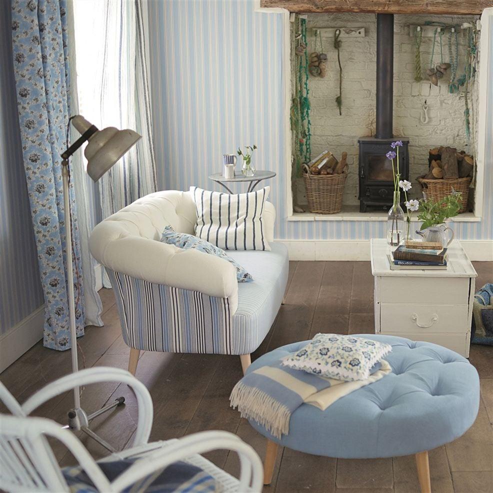 Designers Guild Pinstripe - Lapis